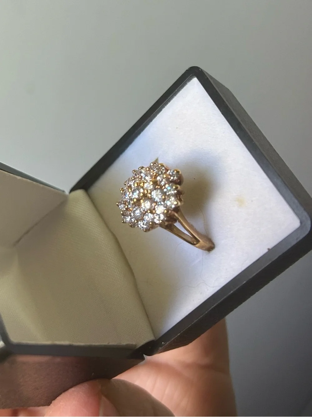 Gold Cluster CZ Cocktail Ring - Women's Fashion Jewelry